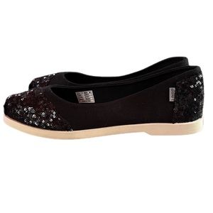 LAMO canvas and sequin flats in black SZ 9